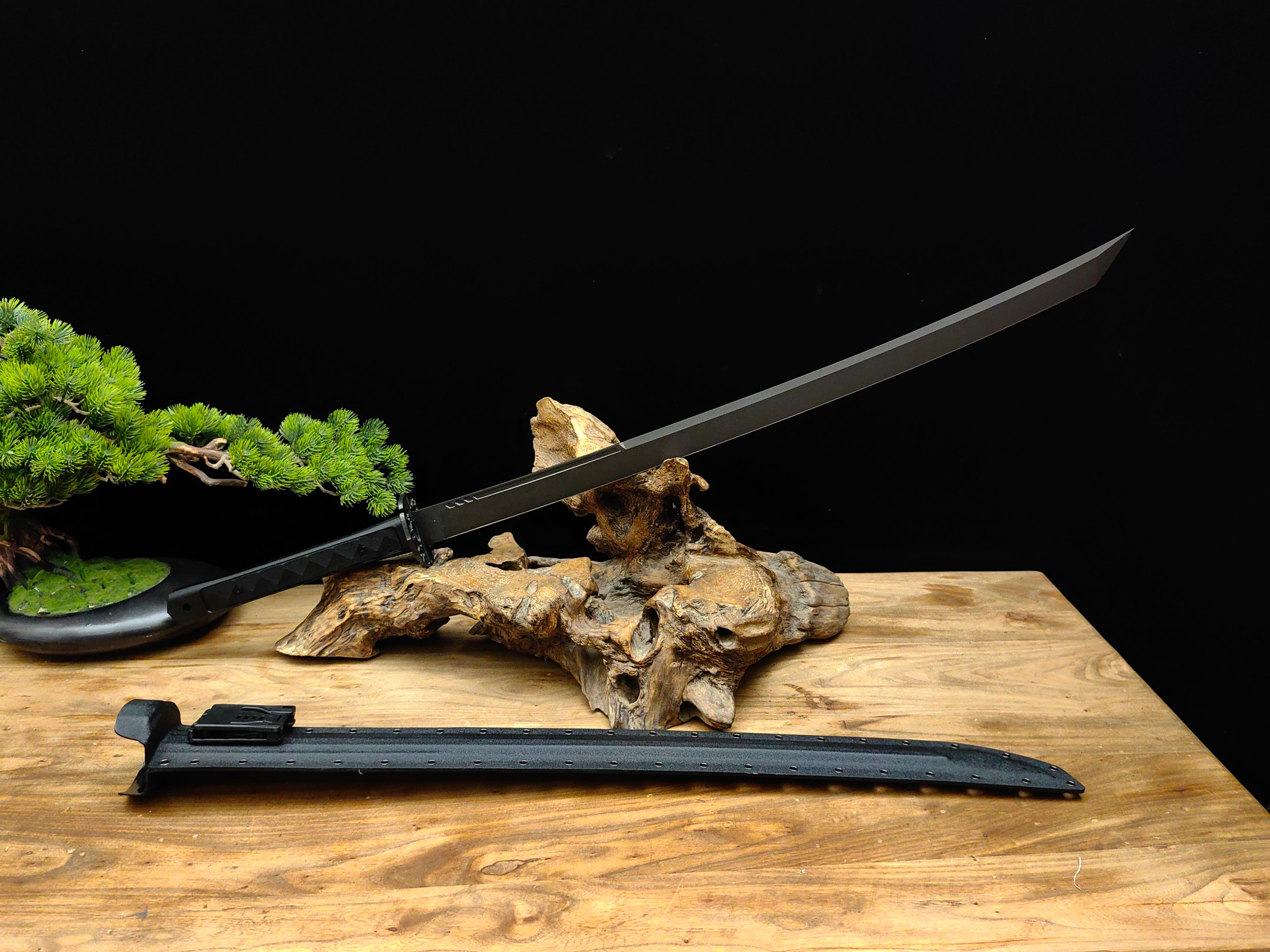 5160 Steel Tactical Katana – G10 Handle with Kydex Sheath