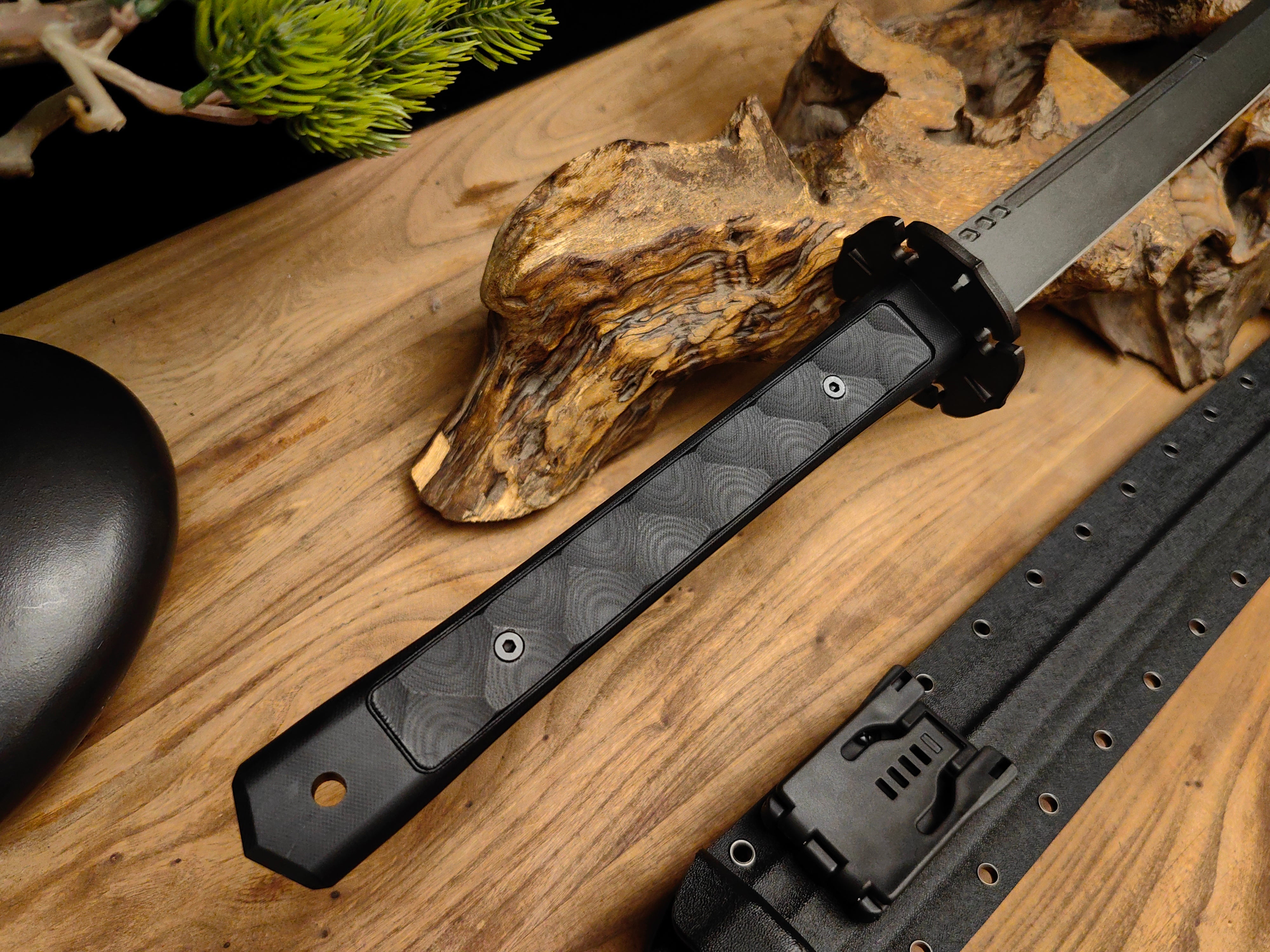 5160 Steel Tactical Katana – G10 Handle with Kydex Sheath