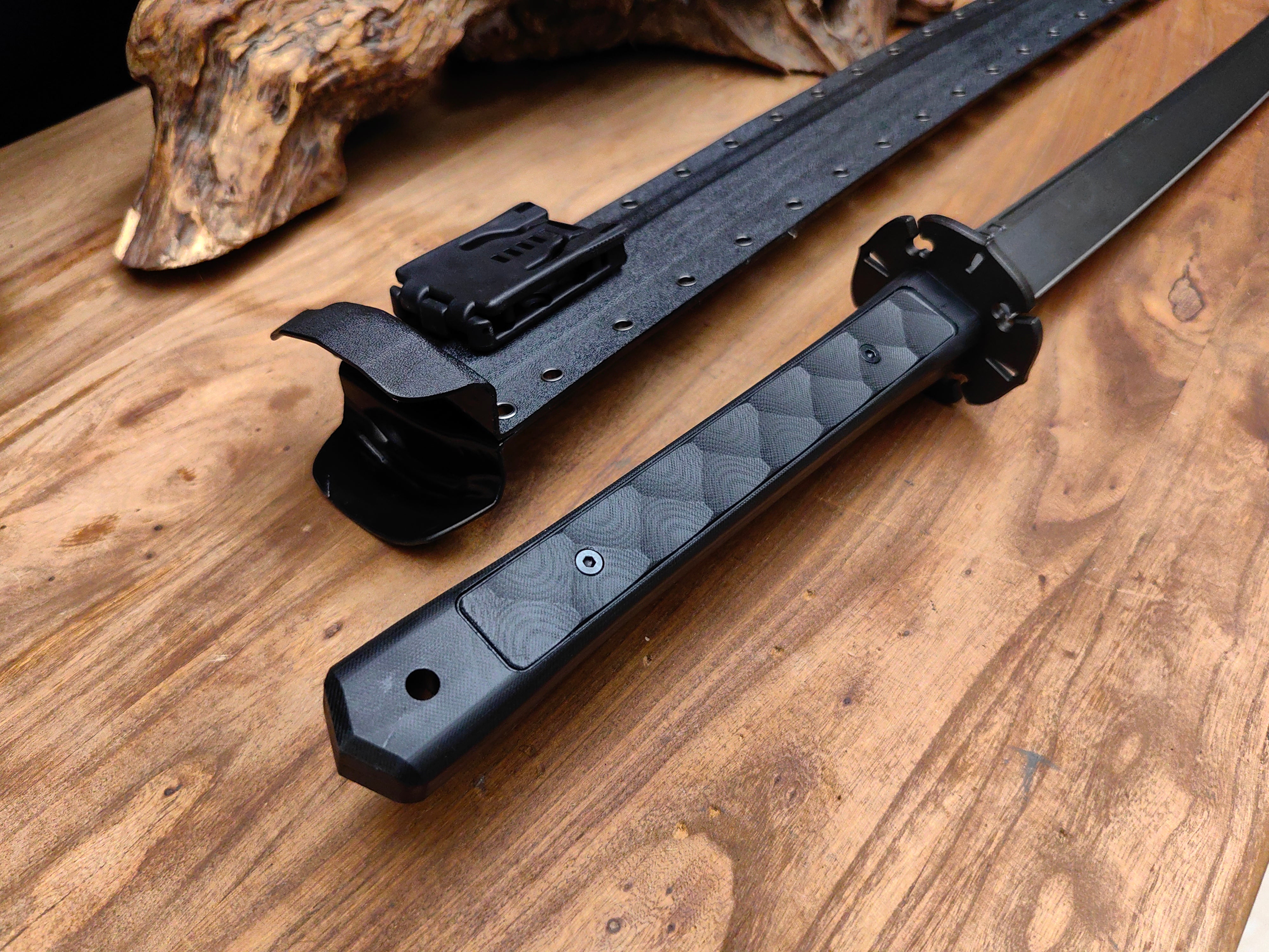 5160 Steel Tactical Katana – G10 Handle with Kydex Sheath