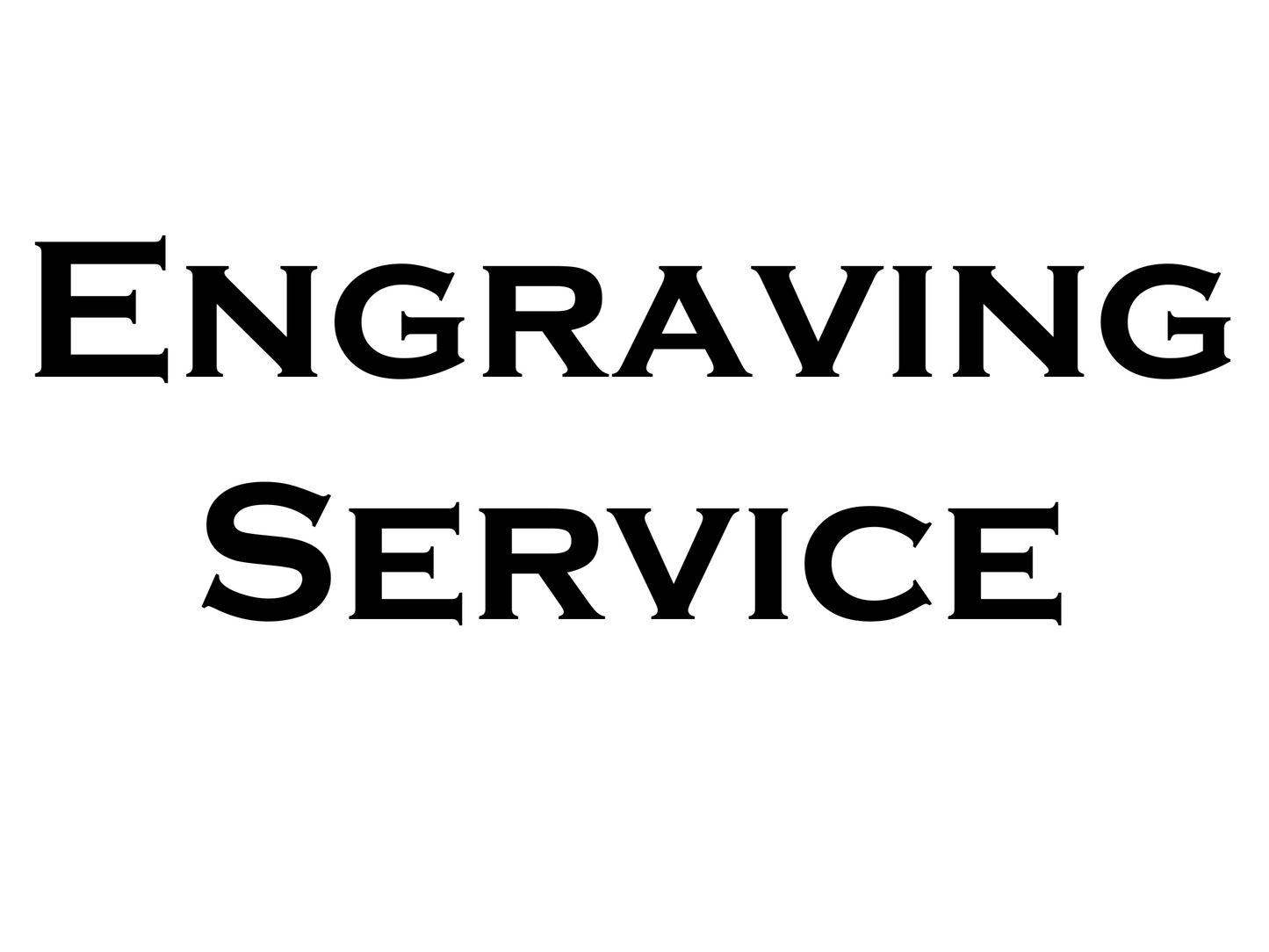 Engraving Service Charge